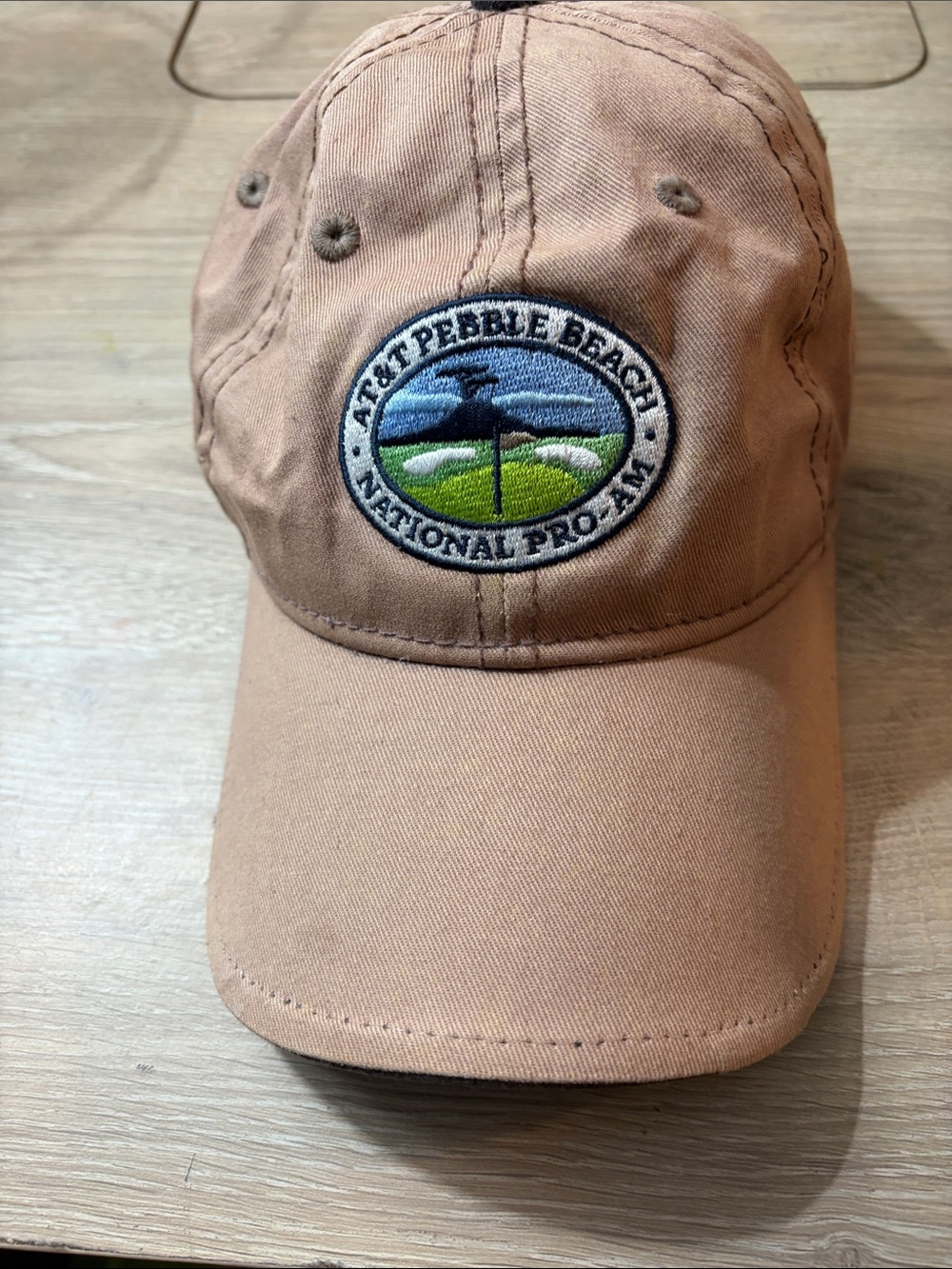 Vintage Pebble Beach Rust Brown Embroidered Logo Baseball Cap